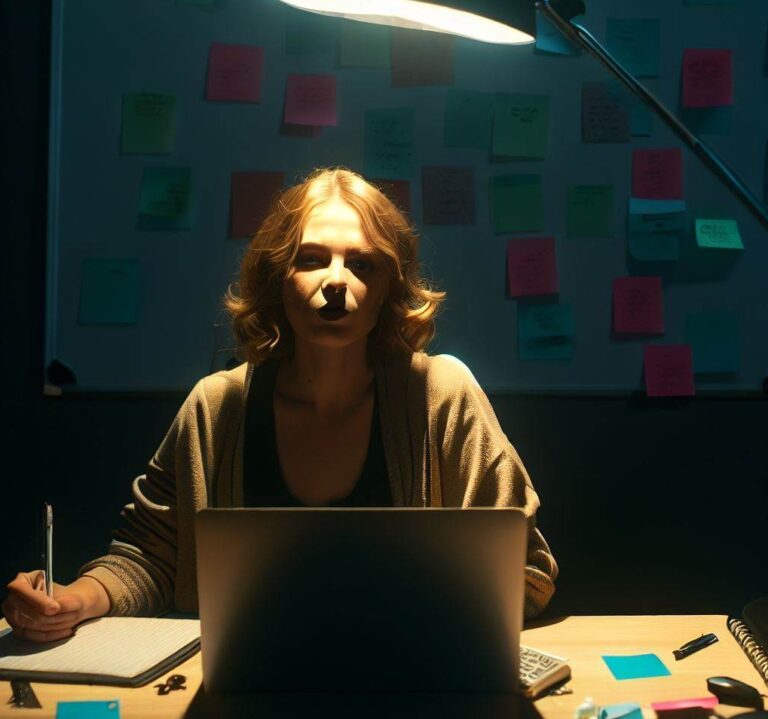 Guionista toma un pausa al crear un conflicto dramático.